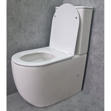 Унитаз напольный безободковый CeramaLux N NS2177 с сиденьем фото