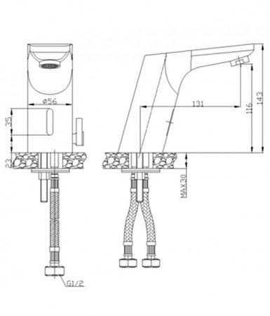 Термосмеситель для раковины Raiber Sensor RHL6006N фото