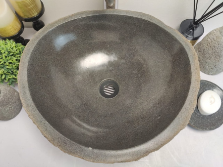 Накладная раковина из речного камня RSM0629 (45*41*15) фото