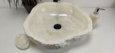 Накладная раковина из оникса Erozy White EO-01055 (50*45*15) фото