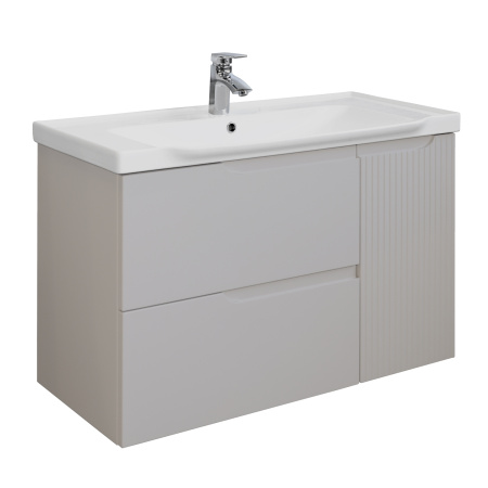 Тумба с раковиной Comforty Сидней-100 00-00022768CF серый шелк фото