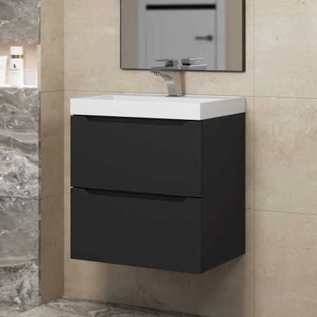 Тумба под раковину Uperwood Tanos 50 2930205148 черная матовая фото