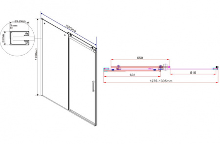 Душевая дверь Vincea Como VPS-1C130CL фото