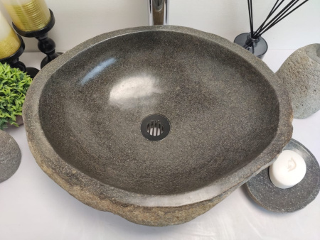 Накладная раковина из речного камня RSM0621 (44*37*15) фото