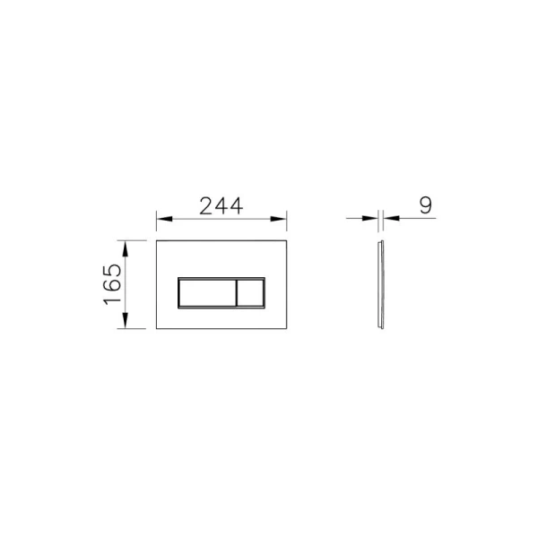 Клавиша смыва VitrA Root Square 740-2311 черная матовая фото
