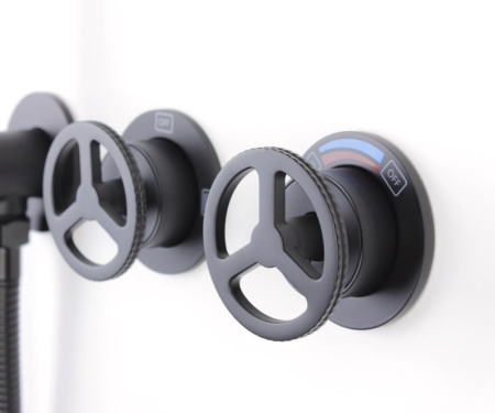 Душевая система скрытого монтажа Bronze de Luxe Liberty 5011B-P черная матовая фото