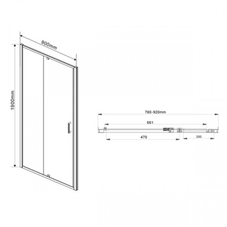 Душевая дверь Vincea Intra VDP-1I8090CL фото