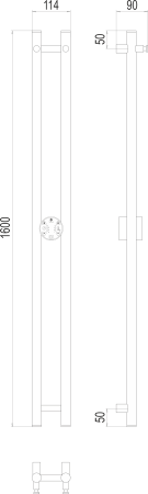 Полотенцесушитель электрический Terminus Стойка DUO круг1600 4670078528308 фото
