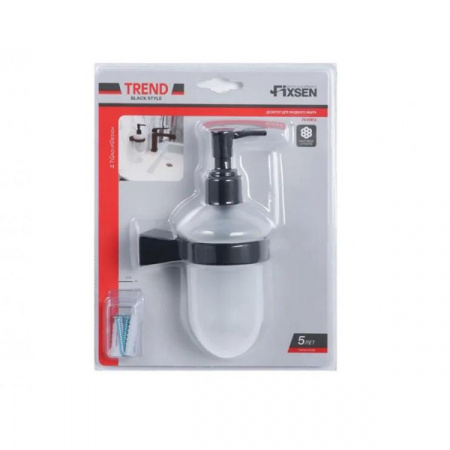 Дозатор для жидкого мыла Fixsen Trend FX-97812 черный фото