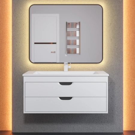 Тумба под раковину Uperwood Modul 100 2930205356 белая/графит фото