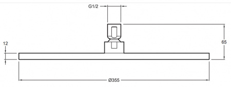 Верхний тропический душ Jacob Delafon Katalyst E13691-CP 35,5х35,5 фото