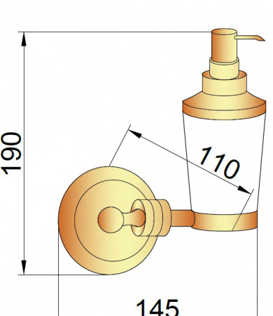Дозатор для жидкого мыла Boheme Hermitage Bronze 10337 фото