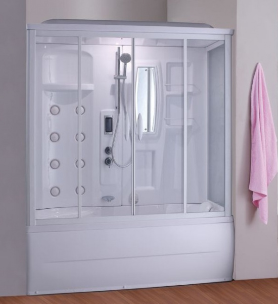 Гидромассажный бокс с паром Am.Pm Bourgeois W65B-170A080WTB 170x80 фото