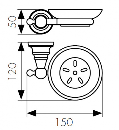 Мыльница настенная Kaiser Arno Br KH-4203 фото