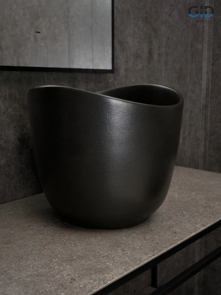 Накладная раковина GID N9303bg 53378 35x36 черный графит фото