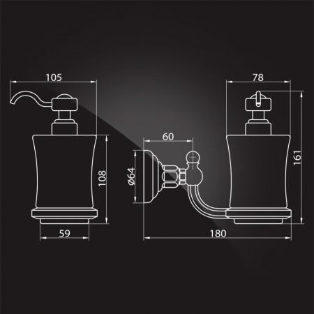 Дозатор для жидкого мыла Elghansa Praktic Gold PRK-472-Gold фото