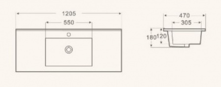 Раковина WeltWasser Deilbach DEILBACH 7506-120 120,5х47 фото