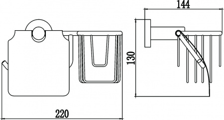 Держатель для туалетной бумаги и освежителя Savol 87 S-L08751 фото