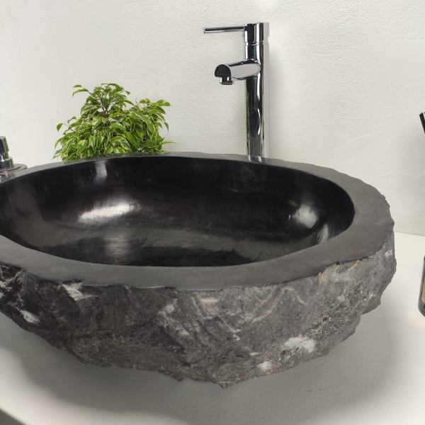 Накладная раковина из мрамора Erozy Black EМ-00921 (60*46*15см) фото