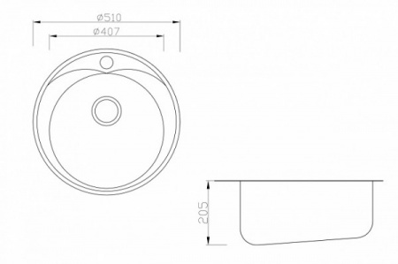 Мойка Zorg Inox SZR-510/205 GRAFIT фото