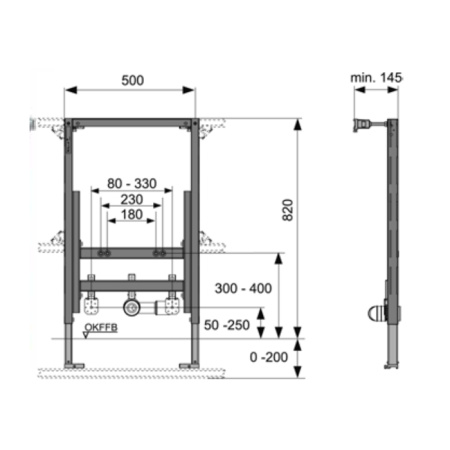Инсталляция для биде Tece TECEprofil 9330005 фото