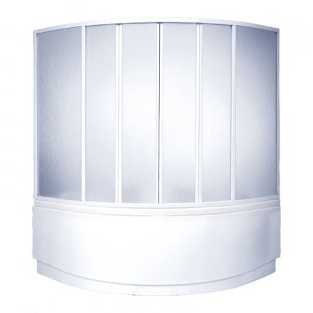 Шторка для ванны раздвижная Bas Мега пластик (6 ств.) фото