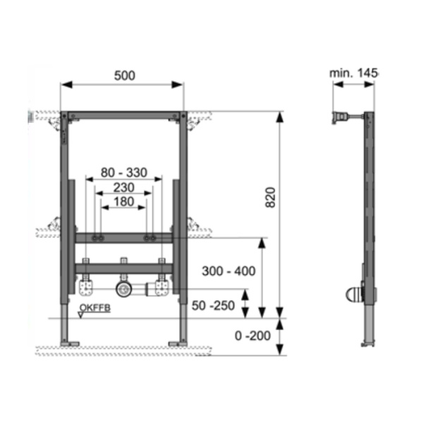 Инсталляция для биде Tece TECEprofil 9330005 фото