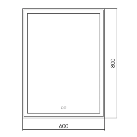 Зеркало с подсветкой и обогревом Aquame AQM9105 60x80 фото