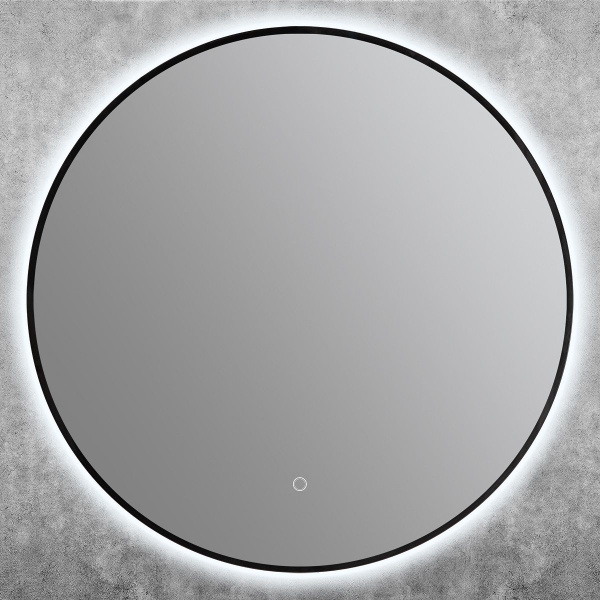 Зеркало с подсветкой Art&Max Sanremo AM-San-800-DS-F-Nero 80x80 фото