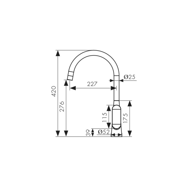 Смеситель для кухни Kaiser Arena 33244 хром фото