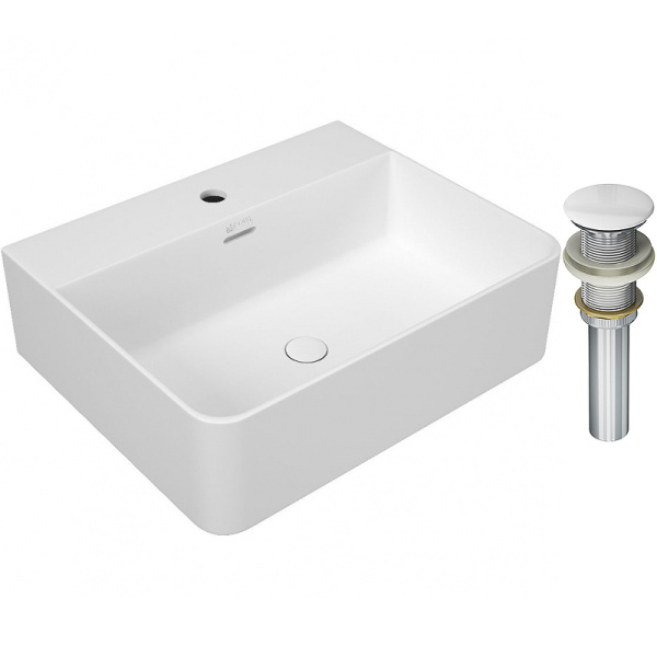 Накладная раковина с донным клапаном OWL 1975 Vinkel OWLB191002 52x42 фото