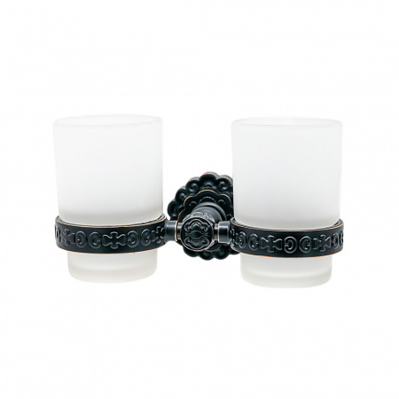 Два стакана для зубных щеток Milacio Villena MC.904.BBR черная бронза фото