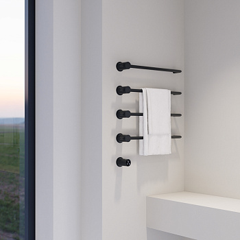 Электрический полотенцесушитель Abber Charme AH4004MB черный матовый фото