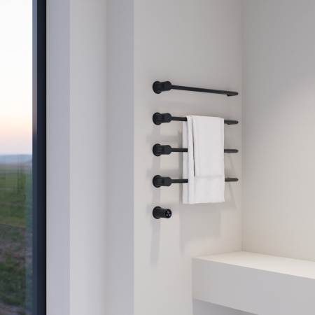 Электрический полотенцесушитель Abber Charme AH4004MB черный матовый фото