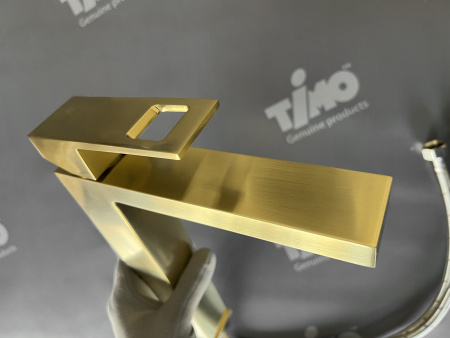 Высокий смеситель для раковины Timo Briana 7111/17F матовое золото фото