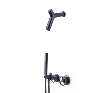 Душевая система скрытого монтажа Bronze de Luxe Liberty 5011B-P черная матовая фото