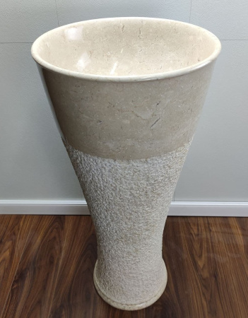 Раковина напольная из мрамора Pedestal Cream/Cream MN-0402 фото