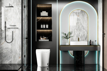 Электронный унитаз-биде Abber Bequem AC1116S фото