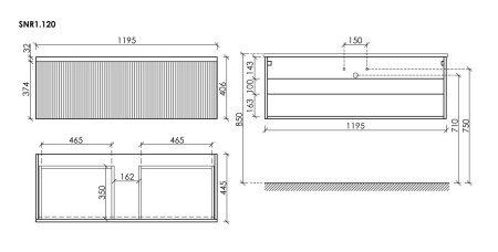 Тумба под раковину Sancos Snob R 1.0 SNR1.0120W Bianco фото