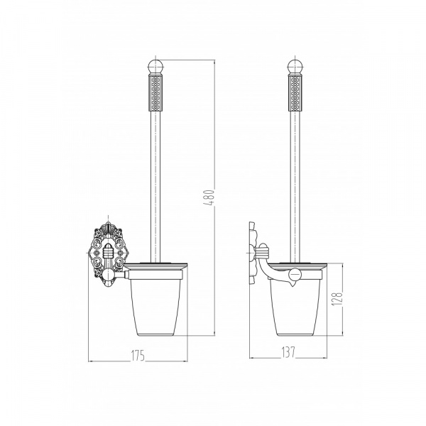Ершик для туалета Milacio Valls MC.924.BR бронза фото