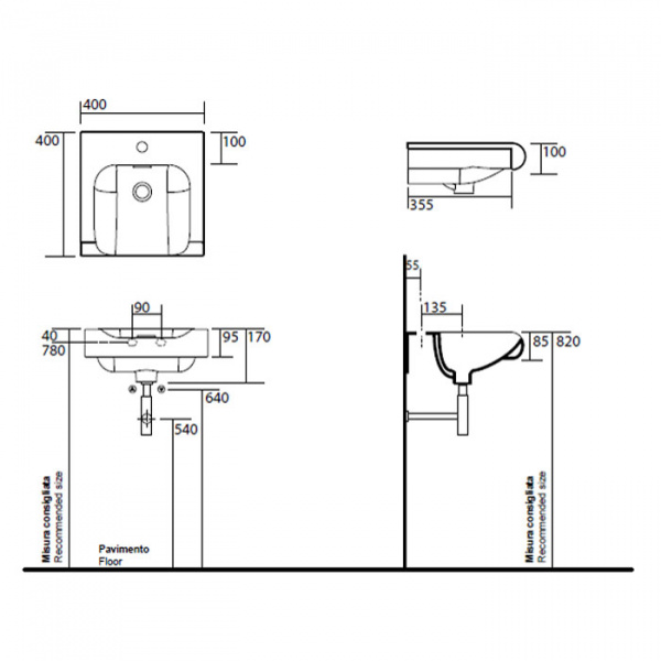 Раковина Kerasan Inka Project 341104*1 фото