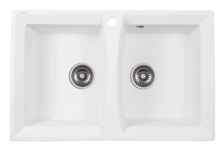Кухонная мойка двойная Kaiser 78 KM2M-5078 W 78x50 белая фото