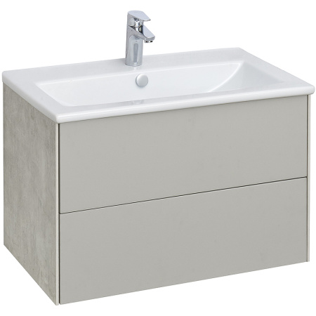 Тумба с раковиной Акватон Сохо 75 1A258101AJ9A0 слэйт / галька серая фото