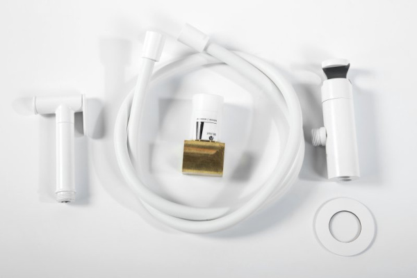 Гигиенический душ со смесителем Cezares Leaf LEAF-DIF-BIO белый матовый фото