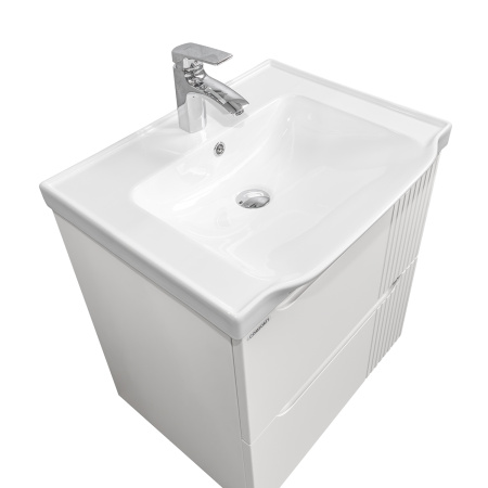 Тумба с раковиной Comforty Сидней-60 00-00022911CF белая матовая фото