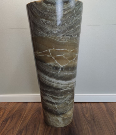 Раковина напольная из оникса Grey ON-01351 (40*40*90) фото