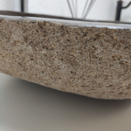 Накладная раковина из речного камня RS01197 (45*45*13) 40A фото