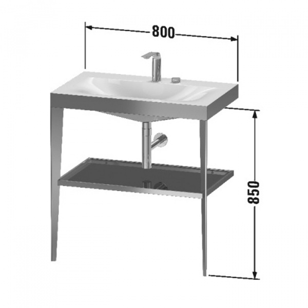 Консоль с раковиной Duravit XViu XV4715OB240 80 см фото