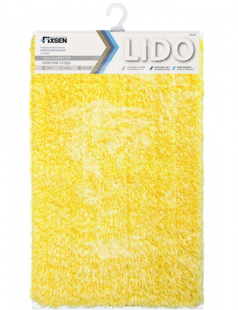 Коврик для ванной комнаты Fixsen Lido FX-3002Y желтый фото