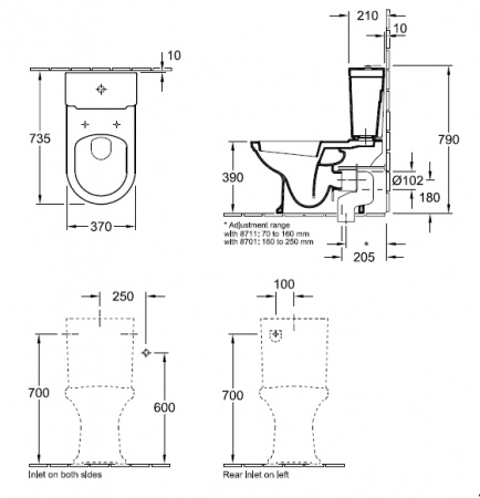 Унитаз-компакт с бачком Villeroy & Boch Hommage 666210R1 фото